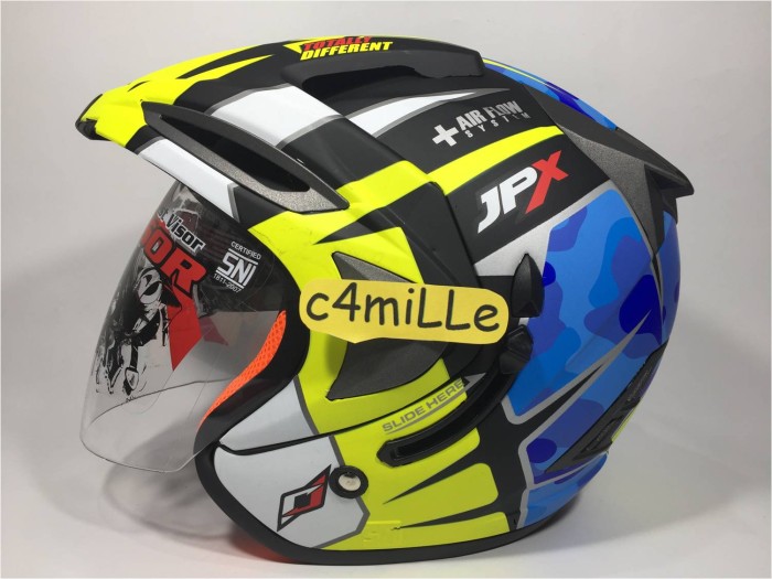 HELM JPX SUPREME ESPARGARO 41 BLACK DOFF DOUBLE VISOR HALF FACE