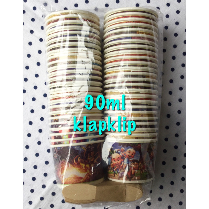 Jual Cup Kertas Karakter 90ml Sendok Kayu Gelas Tester Jual Cup Kertas Karakter 90ml Sendok Kayu Gelas Tester