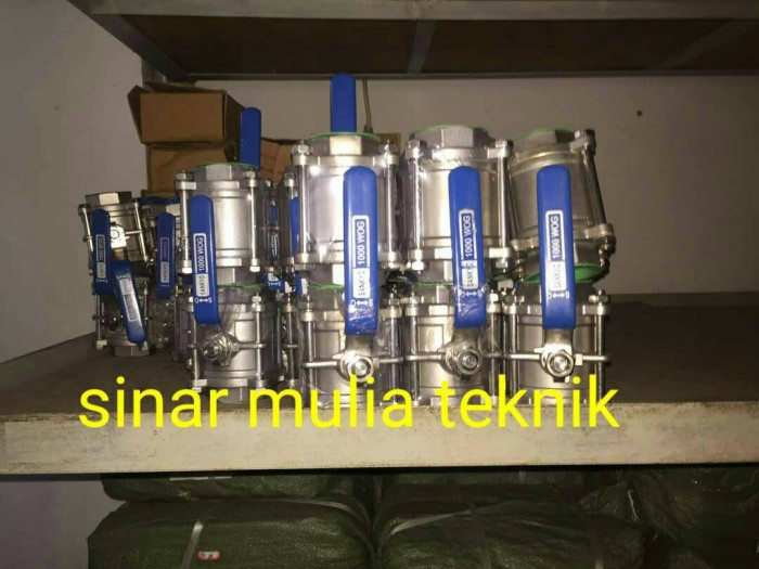 Kran Air Ball Valve Sankyo 3Pc Ss 316 1 1/4 Inch Kon:Drat/Sw