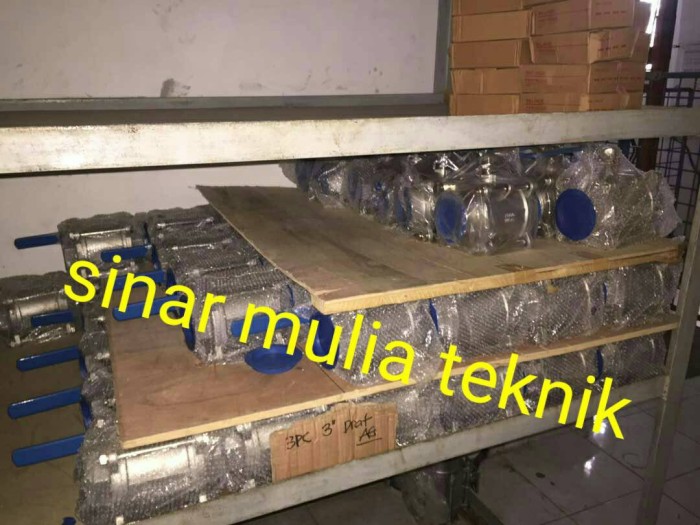 Kran Air Ball Valve Sankyo 3Pc Ss 316 2 1/2 Inch Kon: Drat/Sw