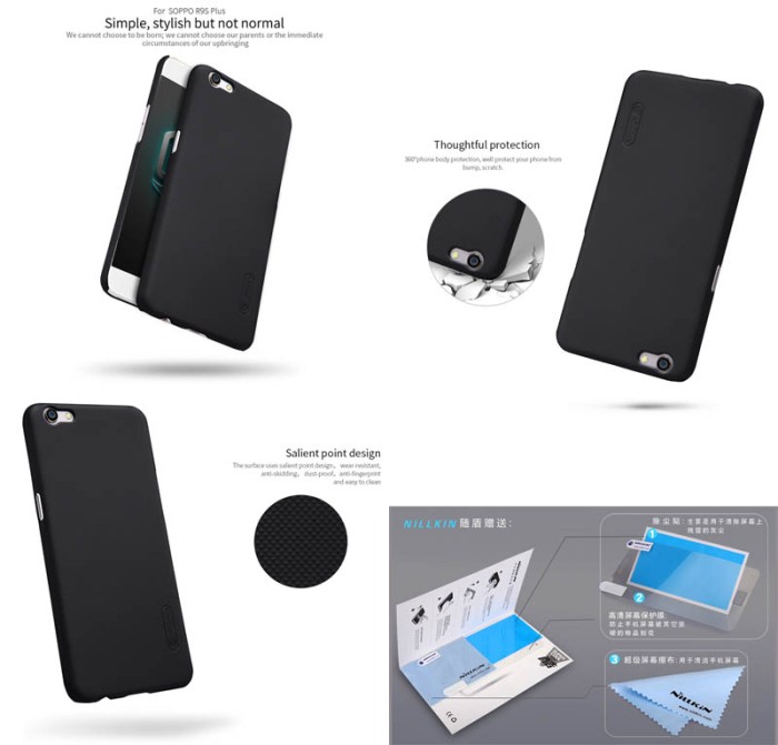 Oppo F3 PLUS Nillkin Hard Back Cover Casing Case Armor Bumper Original