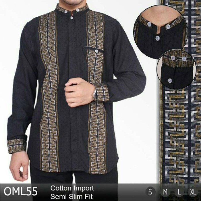 Baju Koko Busana Muslim Pria Modern OML55
