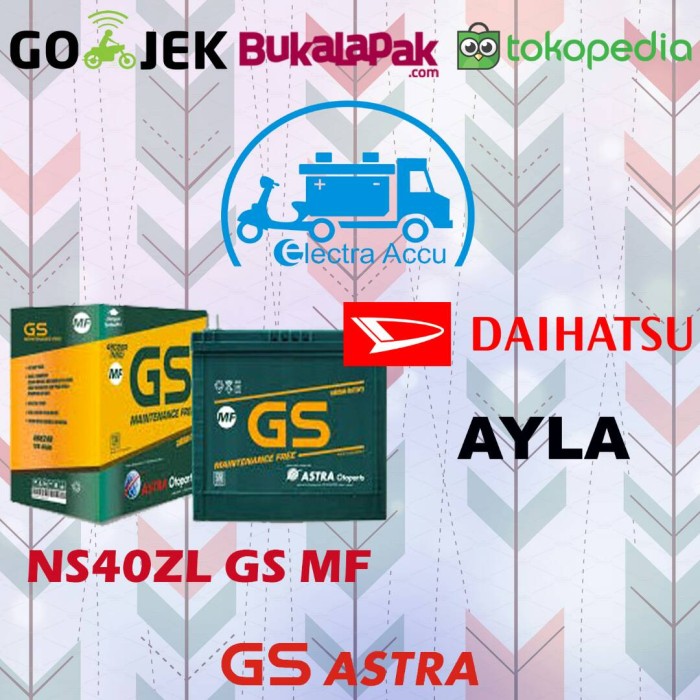 Jual Aki Mobil Daihatsu Ayla Gs Astra Ns40zl Aki Kering Jakarta Timur Electra Accu Tokopedia