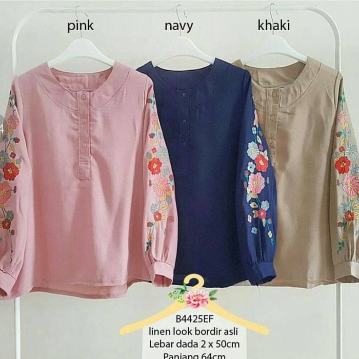 Baju Atasan Wanita Baju Murah Muslim Blouse Tunik Hijab Kode WL55027 .