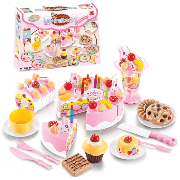 Foto Produk DIY FRUIT CAKE PINK BESAR - MAINAN ANAK PEREMPUAN dari ANEKA MAINAN ONLINE