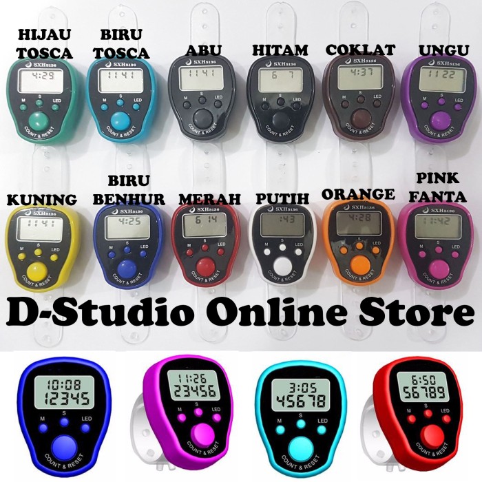 Jam LED Mini Tasbih Digital / Digital Tally Counter / Finger Counter