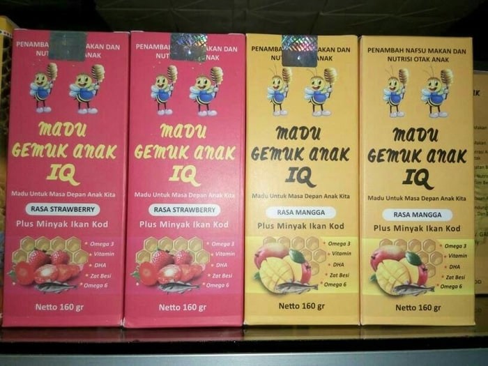 Madu Gemuk Anak IQ + Minyak Ikan Kod Rasa Mangga (Nutrisi Otak Anak )