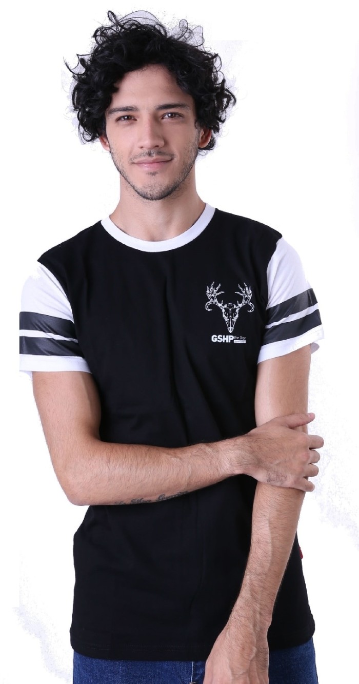OP1780 Gshop AMD 0379 Kaos Oblong Pria Hitam KODE Bimb2257