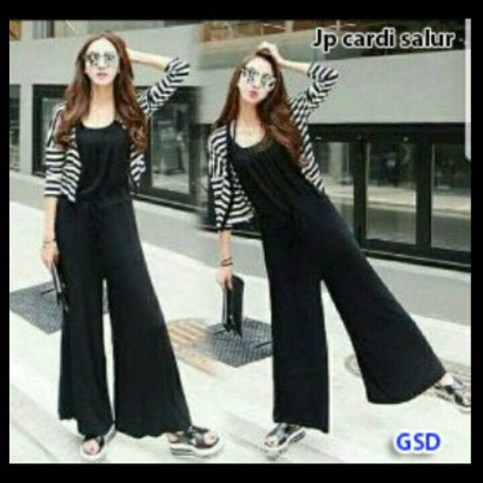 jumpsuit with a cardigan
