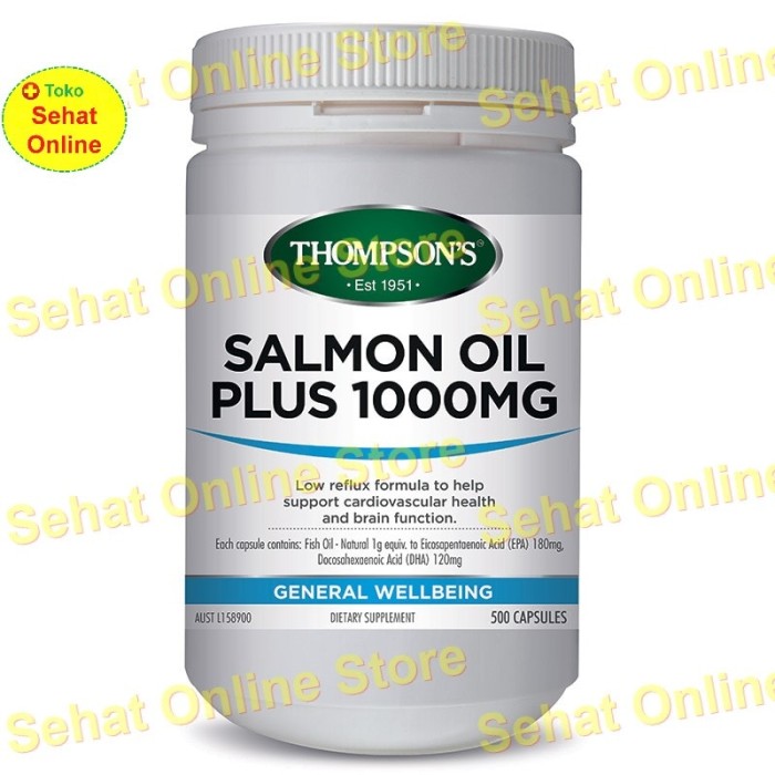 Thompson's Salmon Oil Plus 1000mg - 500 Kapsul