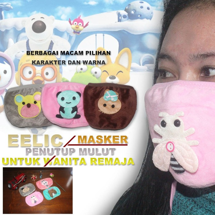 EELIC MAR-MASKER GIRL Masker Penutup Mulut Lucu Berkarakter