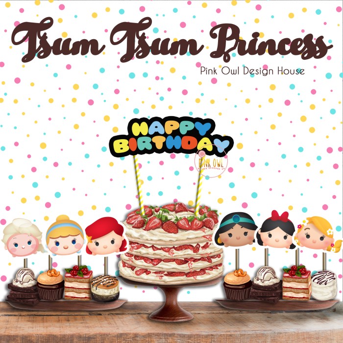 Jual Tsum Tsum Princess Cake Topper Hiasan Kue Kab Tangerang