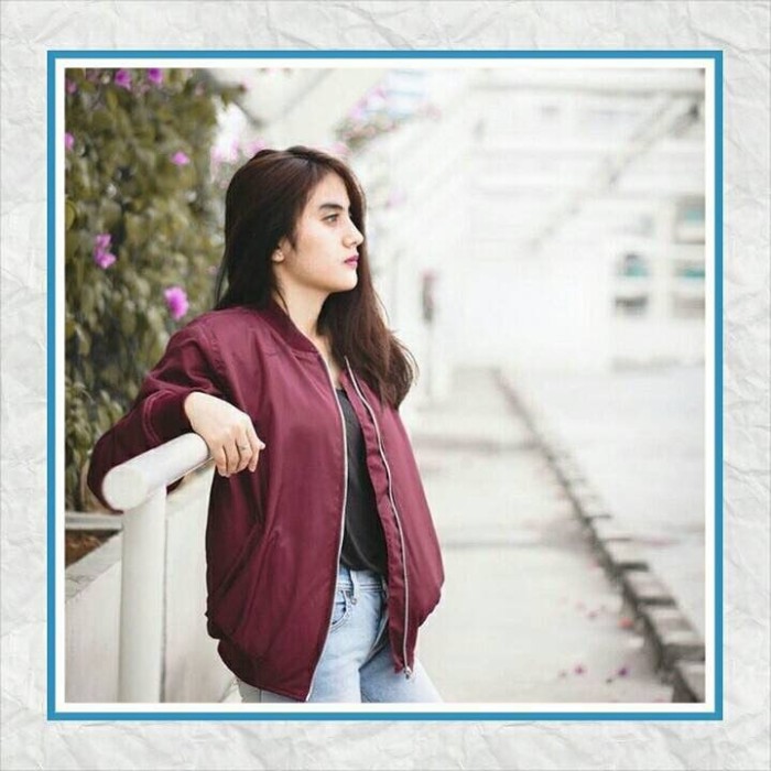 jual jaket bomber wanita maroon fashion cek harga di jual jaket bomber wanita maroon fashion cek harga di