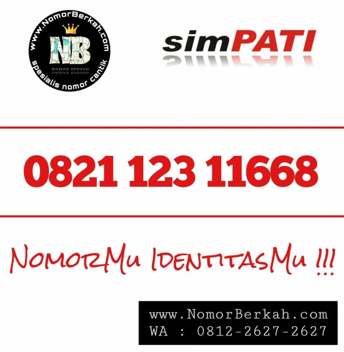 Telkomsel Simpati Nomor Cantik 0822 111111 48 Daftar Harga Terkini Source · KARTU PERDANA SIMPATI 4G