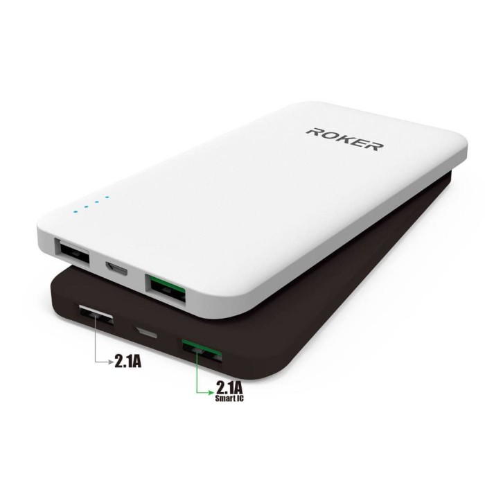 Foto Produk POWERBANK ROKER IFIT60 6000MAH , SLIM - Putih dari Roker Official Store