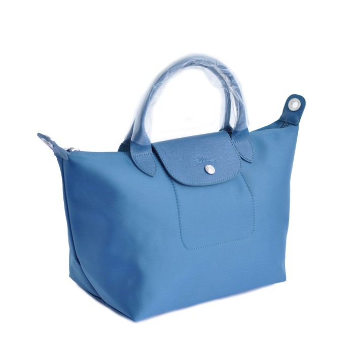 TAS WANITA AUTHENTIC LONGCHAMP LE PLIAGE NEO SMALL PEACOCK BLUE .