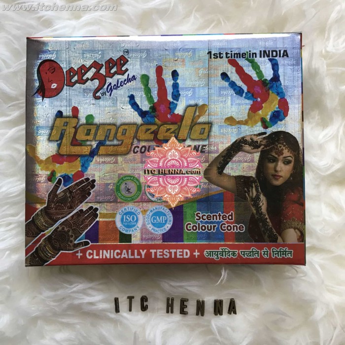 Golecha Rangeela/Rainbow Henna Cone (1 Box ...