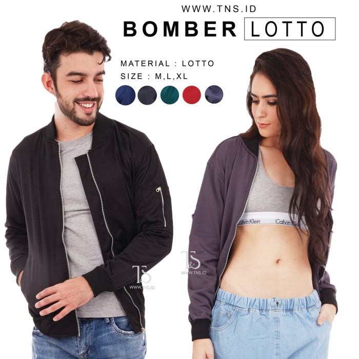 jual jaket bomber lotto hitam polos pria wanita m xl bajukitaindo jual jaket bomber lotto hitam polos pria wanita m xl bajukitaindo