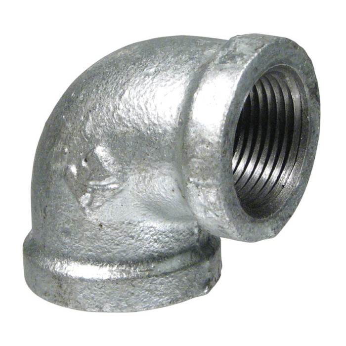 Knee Elbow Besi Galvanis/Cs 90 Derajat Drat 5 Inch