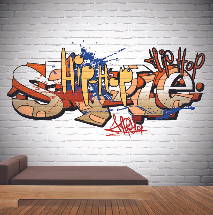 Jual Wallpaper Dinding Custom Motif Graffiti Hip Hop Kota Bekasi Butik Wallpaper Bekasi Tokopedia