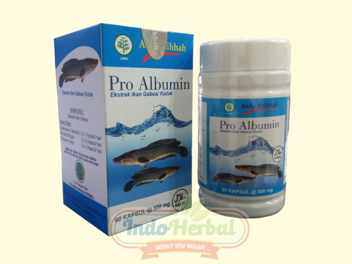 PRO ALBUMIN Ekstrak Ikan Gabus / Kutuk Ash-Shihhah 60 Kapsul