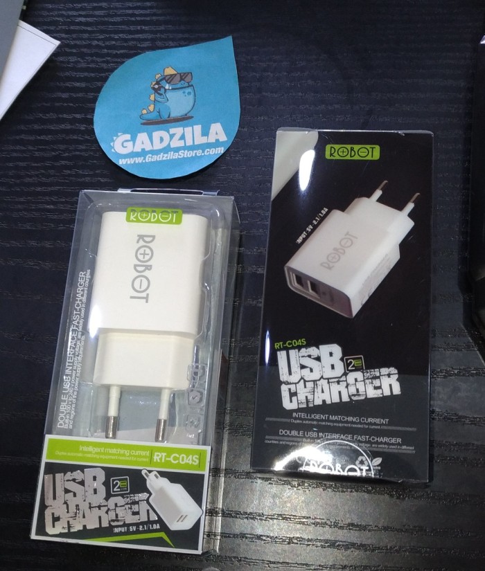 Original Adaptor Robot jual adaptor charger robot kepala 2 usb original ori Original Adaptor Robot jual adaptor charger robot kepala 2 usb original ori