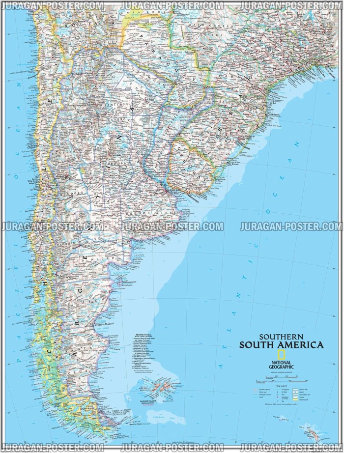 jual peta dinding besar amerika selatan selatan 120x160cm juragan poster murah jual peta dinding besar amerika selatan selatan 120x160cm juragan poster murah