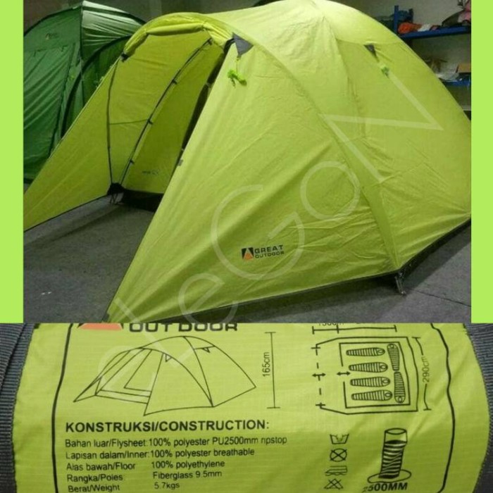 Tenda Go Great Outdoor Java 6 Pro (6-8 Orang) Double Layer Ori Resmi