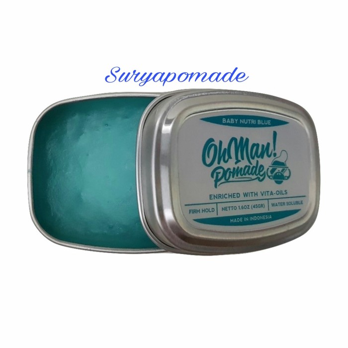 Pomade Oh man! Baby Nutri Blue Ohman Waterbased Mini Strong Hold - 45g