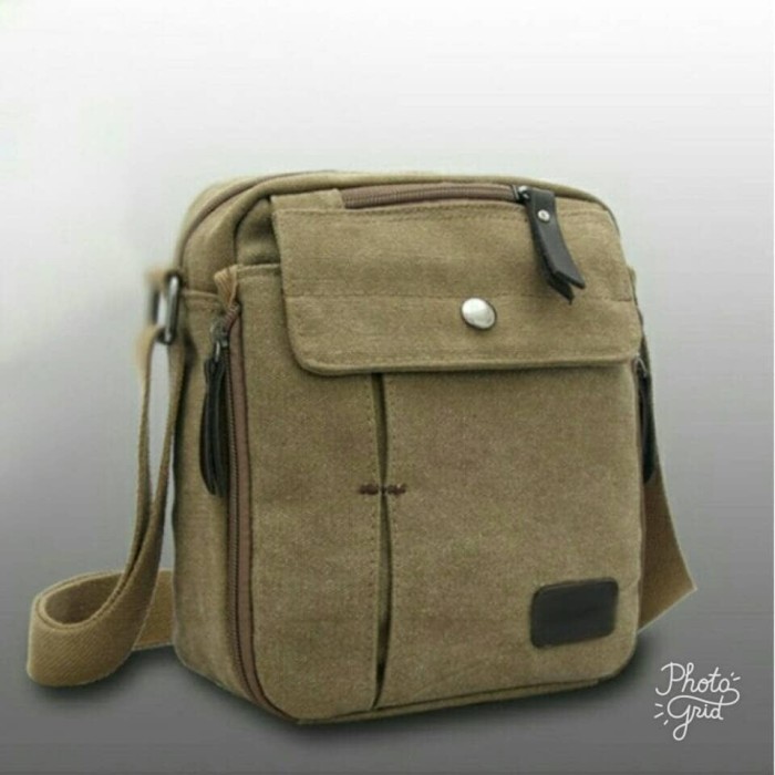 Tas Slempang Import Kanvas Militer | Slempang Messenger Shoulder Bag