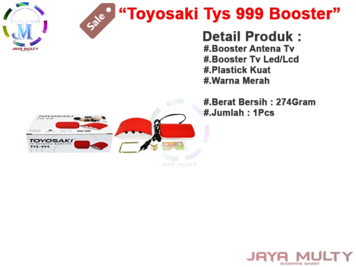 Toyosaki Tys 999 Jm Booster Filter Uhf / Vhf Saluran Antena Tv Jernih