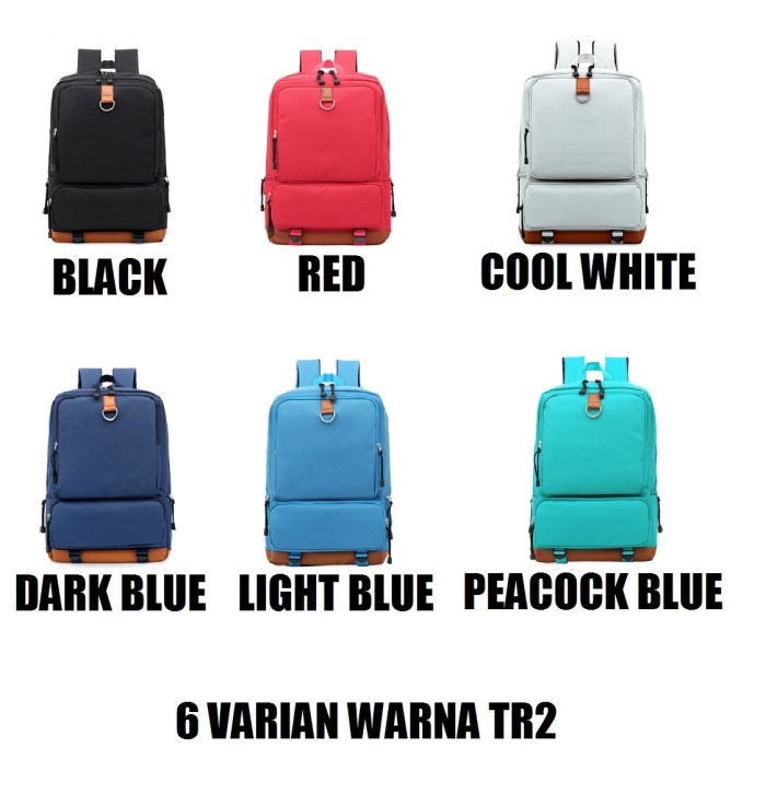 Tas Laptop / Macbook TR2 Ransel Kanvas Best Seller - Red