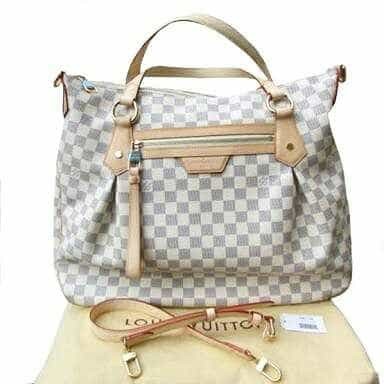 jual lv damier azur evora oversize 48cm ori leather jual lv damier azur evora oversize 48cm ori leather