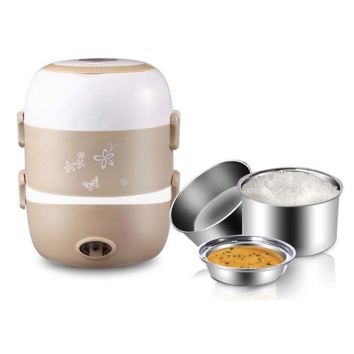 Rice Cooker Mini 3 Susun kapasitas 2 L - Penanak Nasi Mini Egg Boiler
