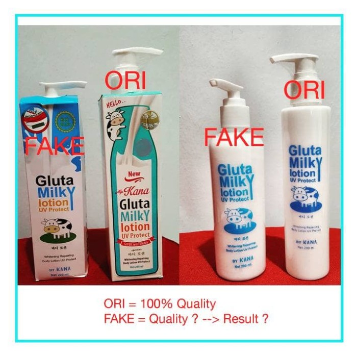 Kana Lotion Gluta Milky Lotion UV Protection Whitening Original Asli