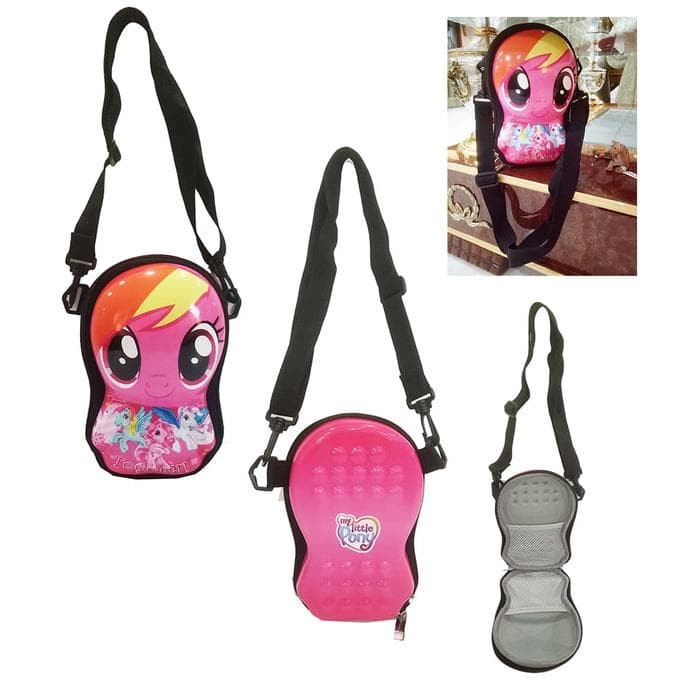 LIMITED TAS SELEMPANG ANAK - DOMPET ANAK/TEMPAT HP MY LITTLE PONY 6D
