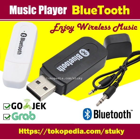 USB Bluetooth Audio Music Receiver USB - Hitam