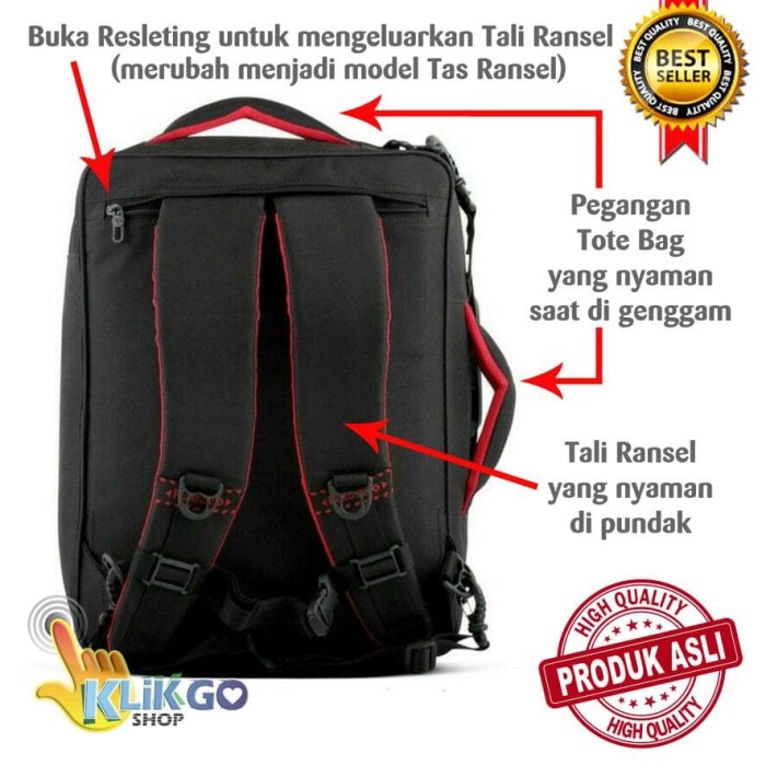 TAS RANSEL SELEMPANG MULTIFUNGSI 3 IN 1 PALAZZO 34685 LAPTOP ORIGINAL