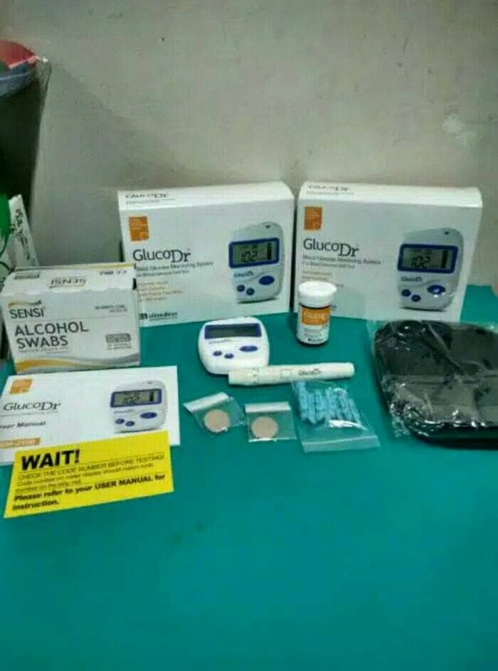 Foto Produk Alat cek gula darah gluco dr + 25 test strip lengkap dari Sumber lestari