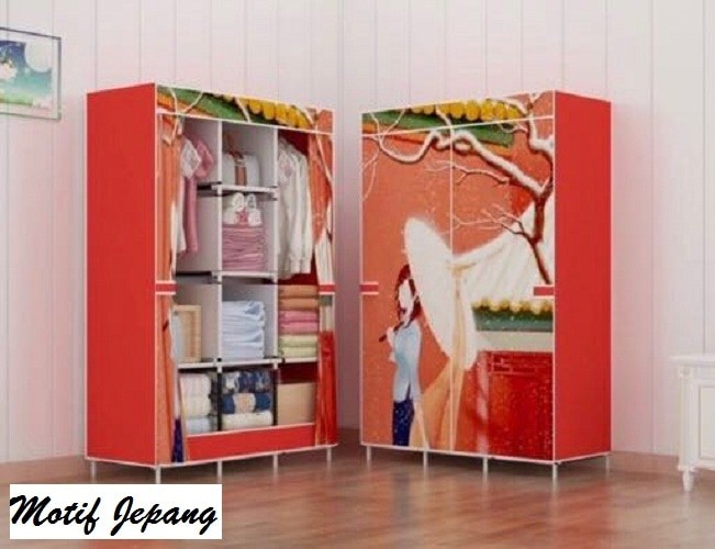 Home-klik Lemari Baju 3 Sisi 3D - Motif Jepang