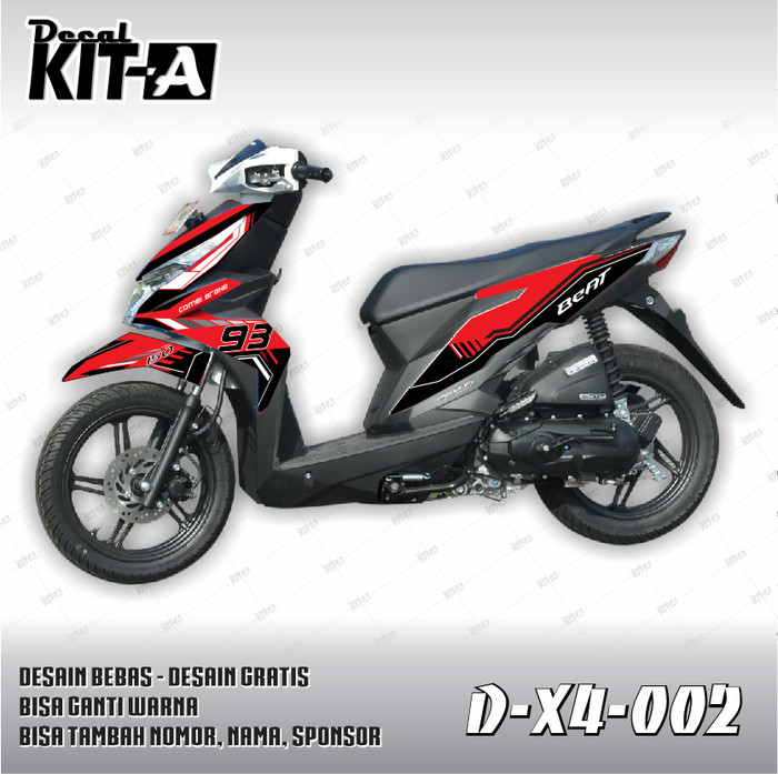 Jual Dekal Stiker Motor Honda All New Beat Injeksi 2016 D X4 002