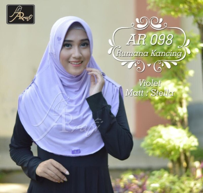Jilbab Instan Arrafi Bergo Kancing Syari Warna Red Ar125 Hijab Source · Hijab Arrafi elevenia Source