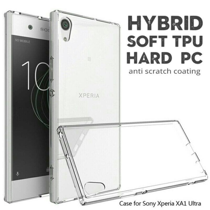 Hard Soft Hybrid Armor TPU Case Transparan Sony Xperia XA1 Ultra