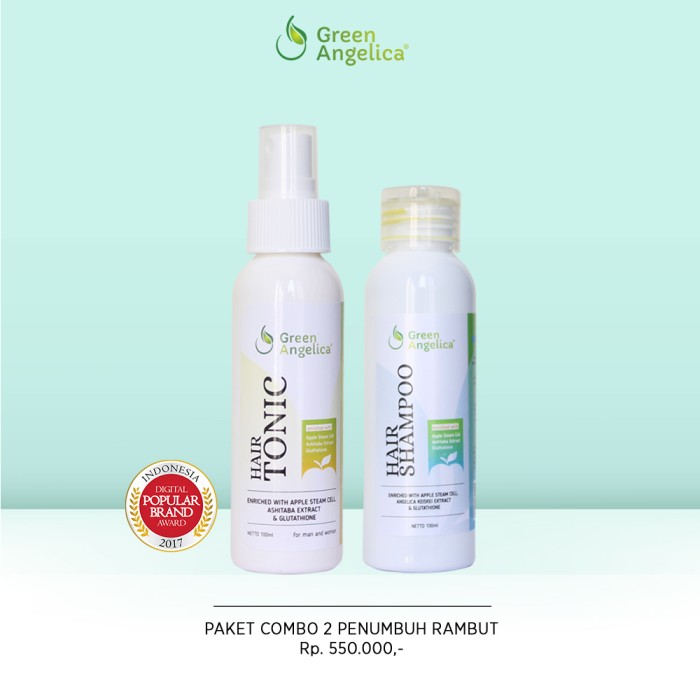Obat Menumbuhkan Rambut Yang Sudah Rontok Green Angelica Combo 2