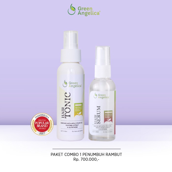 Penumbuh Rambut Botak Alami Paling Ampuh Green Angelica Combo 1
