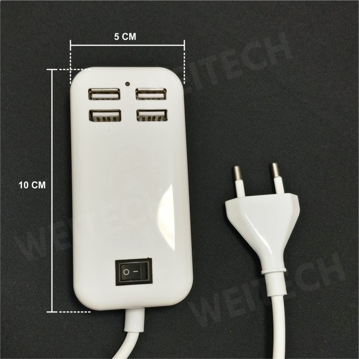 WEI TECH CHARGER USB 4-Ports 15W 8002