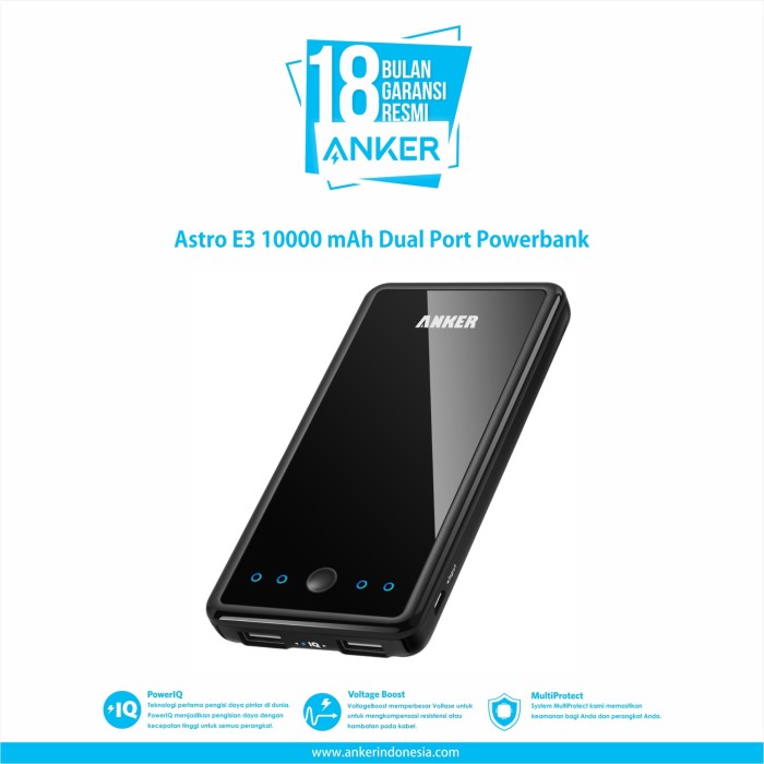 jual anker astro e3 10000 mah dual port powerbank a1206012 jual anker astro e3 10000 mah dual port powerbank a1206012