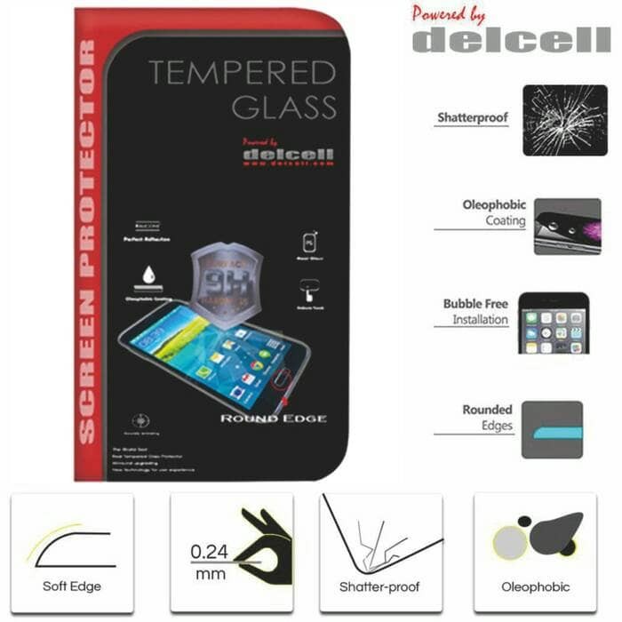 Tempered Glass Bening Delcell Meizu M2 Note Screen Guard Protector .