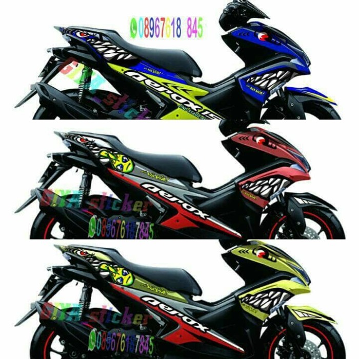 Jual DECAL AEROX 155 MERAH SHARKE Kab. Bandung GIYA STICKER BANDUNG
