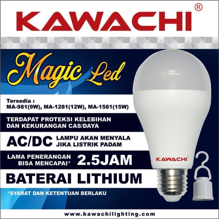 LAMPU MAGIC LED KAWACHI MA-1281-12 WATT - LAMPU AJAIB